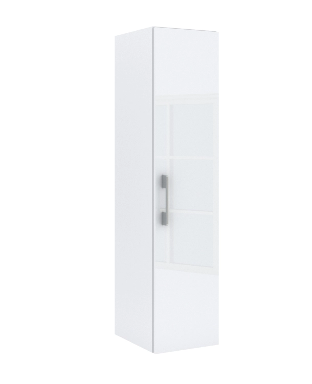 Słupek lazienkowy wiszący LUNA 1D 40 cm Biała Połysk